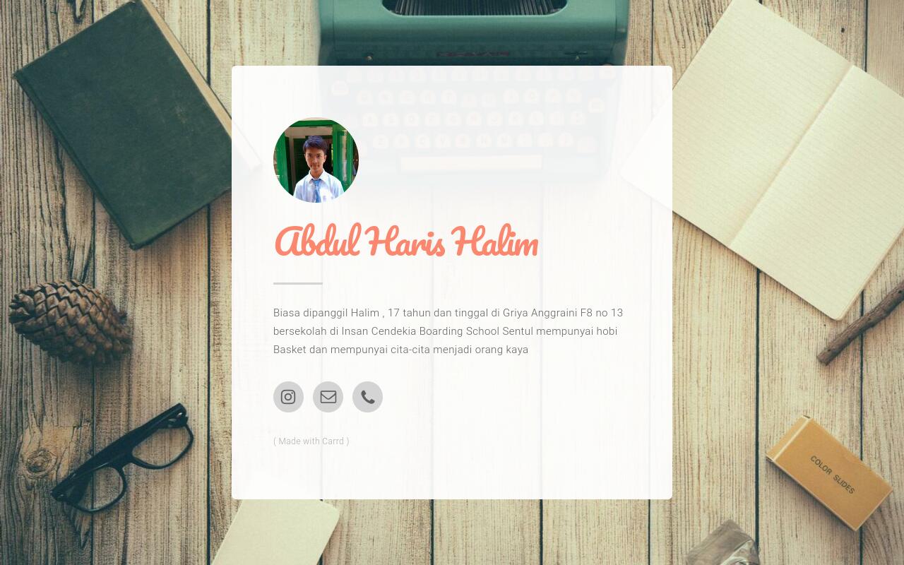 Carrd profile picture for @halim